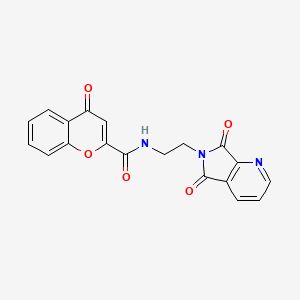 N-(2-(5,7-dioxo-5H-pyrrolo[3,4-b]pyridin-6(7H)-yl)ethyl)-4-oxo-4H-chromene-2-carboxamide