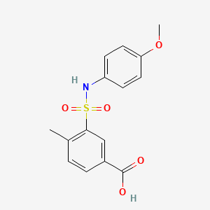 3-[(4-Methoxyphenyl)sulfamoyl]-4-methylbenzoic acid