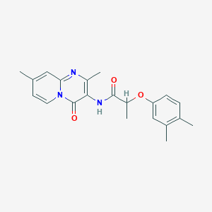 molecular formula C21H23N3O3 B2356219 N-(2,8-dimethyl-4-oxo-4H-pyrido[1,2-a]pyrimidin-3-yl)-2-(3,4-dimethylphenoxy)propanamide CAS No. 1060281-00-6