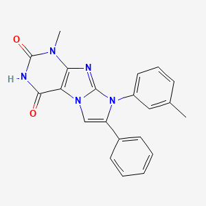1-methyl-8-(3-methylphenyl)-7-phenyl-1H-imidazo[2,1-f]purine-2,4(3H,8H)-dione