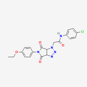 N-(4-chlorophenyl)-2-(5-(4-ethoxyphenyl)-4,6-dioxo-4,5,6,6a-tetrahydropyrrolo[3,4-d][1,2,3]triazol-1(3aH)-yl)acetamide
