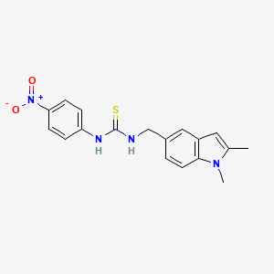 1-[(1,2-Dimethylindol-5-yl)methyl]-3-(4-nitrophenyl)thiourea