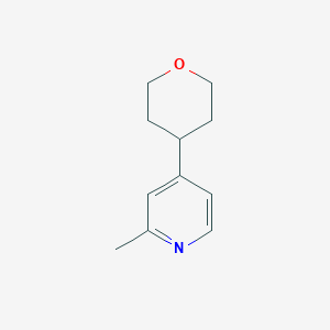 molecular formula C11H15NO B2356254 2-methyl-4-(oxan-4-yl)pyridine CAS No. 27325-89-9