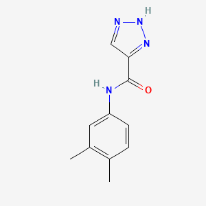 molecular formula C11H12N4O B2356257 N-(3,4-dimethylphenyl)-1H-1,2,3-triazole-5-carboxamide CAS No. 1487318-93-3