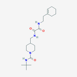 molecular formula C21H36N4O3 B2356271 N1-((1-(tert-butylcarbamoyl)piperidin-4-yl)methyl)-N2-(2-(cyclohex-1-en-1-yl)ethyl)oxalamide CAS No. 1235664-63-7
