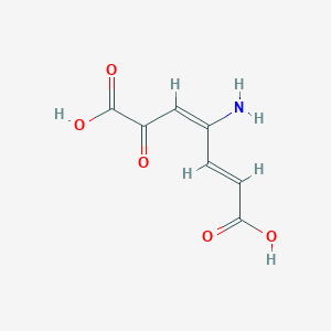 molecular formula C10H10N2O4S B235632 4-Amino-2-oxo-3,5-heptadienedioic acid CAS No. 151028-44-3