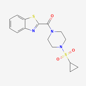 molecular formula C15H17N3O3S2 B2356340 Benzo[d]thiazol-2-yl(4-(cyclopropylsulfonyl)piperazin-1-yl)methanone CAS No. 1219913-62-8