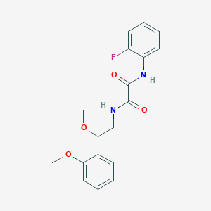 molecular formula C18H19FN2O4 B2356356 N1-(2-fluorophenyl)-N2-(2-methoxy-2-(2-methoxyphenyl)ethyl)oxalamide CAS No. 1795444-27-7