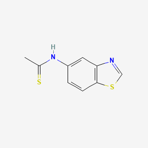 molecular formula C9H8N2S2 B2356357 N-(benzo[d]thiazol-5-yl)ethanethioamide CAS No. 1396866-10-6