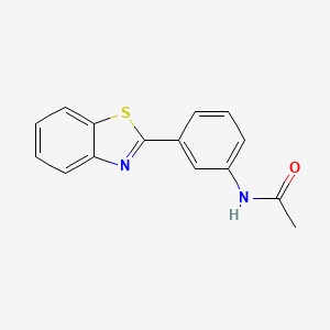molecular formula C15H12N2OS B2356379 N-[3-(1,3-benzothiazol-2-yl)phenyl]acetamide CAS No. 67362-97-4