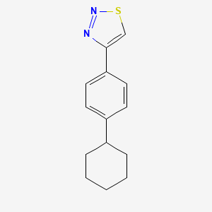 molecular formula C14H16N2S B2356421 4-(4-Cyclohexylphenyl)-1,2,3-thiadiazole CAS No. 2309746-26-5