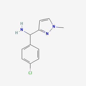 (4-chlorophenyl)(1-methyl-1H-pyrazol-3-yl)methanamine