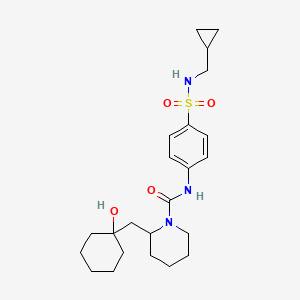 N-[4-(Cyclopropylmethylsulfamoyl)phenyl]-2-[(1-hydroxycyclohexyl)methyl]piperidine-1-carboxamide