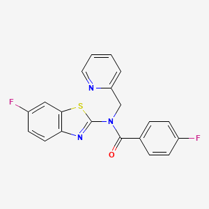 4-fluoro-N-(6-fluorobenzo[d]thiazol-2-yl)-N-(pyridin-2-ylmethyl)benzamide