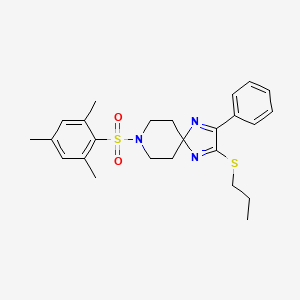 8-(Mesitylsulfonyl)-2-phenyl-3-(propylthio)-1,4,8-triazaspiro[4.5]deca-1,3-diene