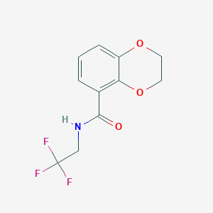 molecular formula C11H10F3NO3 B2356471 N-(2,2,2-trifluoroethyl)-2,3-dihydro-1,4-benzodioxine-5-carboxamide CAS No. 1370916-55-4