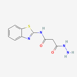 molecular formula C10H10N4O2S B2356481 N-(benzo[d]thiazol-2-yl)-3-hydrazinyl-3-oxopropanamide CAS No. 329202-45-1