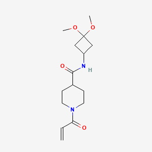 B2356600 N-(3,3-Dimethoxycyclobutyl)-1-prop-2-enoylpiperidine-4-carboxamide CAS No. 2361679-94-7