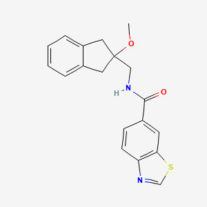 molecular formula C19H18N2O2S B2356612 N-((2-methoxy-2,3-dihydro-1H-inden-2-yl)methyl)benzo[d]thiazole-6-carboxamide CAS No. 2034596-91-1