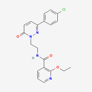 molecular formula C20H19ClN4O3 B2356620 N-(2-(3-(4-chlorophenyl)-6-oxopyridazin-1(6H)-yl)ethyl)-2-ethoxynicotinamide CAS No. 921532-65-2
