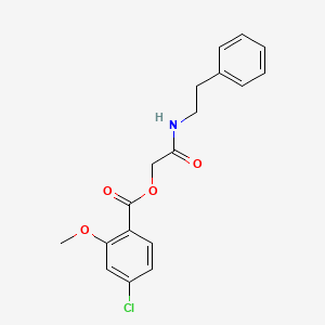 2-Oxo-2-(phenethylamino)ethyl 4-chloro-2-methoxybenzoate