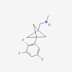 molecular formula C13H14F3N B2356642 N-Methyl-1-[3-(2,3,5-trifluorophenyl)-1-bicyclo[1.1.1]pentanyl]methanamine CAS No. 2287313-57-7