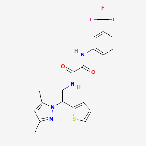 N1-(2-(3,5-dimethyl-1H-pyrazol-1-yl)-2-(thiophen-2-yl)ethyl)-N2-(3-(trifluoromethyl)phenyl)oxalamide