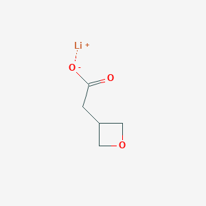 molecular formula C5H7LiO3 B2356798 Lithium 2-(oxetan-3-yl)acetate CAS No. 1416271-19-6