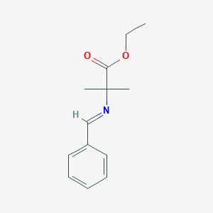 molecular formula C13H17NO2 B023568 2-Methyl-N-(phenylmethylene)alanine Ethyl Ester CAS No. 130146-17-7