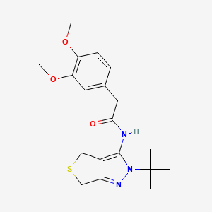molecular formula C19H25N3O3S B2356812 N-(2-(tert-butyl)-4,6-dihydro-2H-thieno[3,4-c]pyrazol-3-yl)-2-(3,4-dimethoxyphenyl)acetamide CAS No. 476459-30-0