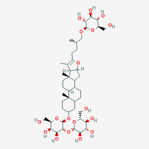 molecular formula C45H74O18 B235683 Pseudoprototimosaponin aiii CAS No. 142759-74-8