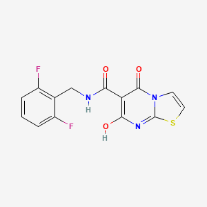 molecular formula C14H9F2N3O3S B2356843 N-(2,6-difluorobenzyl)-7-hydroxy-5-oxo-5H-thiazolo[3,2-a]pyrimidine-6-carboxamide CAS No. 898431-64-6