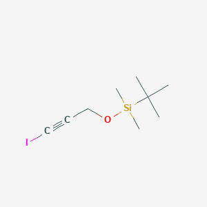 molecular formula C9H17IOSi B2356915 tert-butyl-(3-Iodoprop-2-ynoxy)dimethylsilane CAS No. 159009-86-6