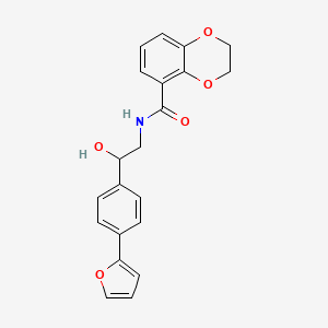 molecular formula C21H19NO5 B2356917 N-[2-[4-(Furan-2-yl)phenyl]-2-hydroxyethyl]-2,3-dihydro-1,4-benzodioxine-5-carboxamide CAS No. 2320861-71-8