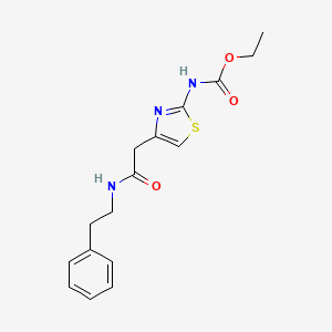 molecular formula C16H19N3O3S B2356973 Ethyl (4-(2-oxo-2-(phenethylamino)ethyl)thiazol-2-yl)carbamate CAS No. 946314-29-0