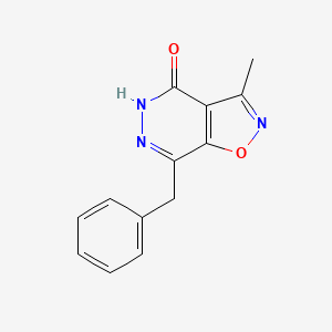 molecular formula C13H11N3O2 B2356975 7-benzyl-3-methylisoxazolo[4,5-d]pyridazin-4(5H)-one CAS No. 129663-29-2