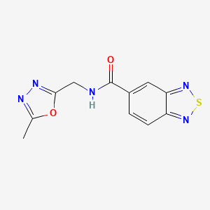 molecular formula C11H9N5O2S B2357062 N-[(5-methyl-1,3,4-oxadiazol-2-yl)methyl]-2,1,3-benzothiadiazole-5-carboxamide CAS No. 1203356-94-8