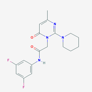 molecular formula C18H20F2N4O2 B2357074 N-(3,5-difluorophenyl)-2-(4-methyl-6-oxo-2-piperidin-1-ylpyrimidin-1(6H)-yl)acetamide CAS No. 1251627-20-9