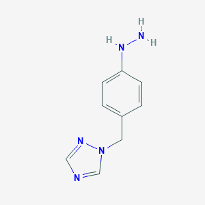 molecular formula C9H11N5 B023571 1-(4-Hydrazinylbenzyl)-1H-1,2,4-triazole CAS No. 144035-22-3