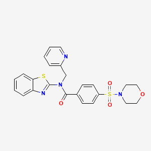 molecular formula C24H22N4O4S2 B2357101 N-(benzo[d]thiazol-2-yl)-4-(morpholinosulfonyl)-N-(pyridin-2-ylmethyl)benzamide CAS No. 886902-47-2