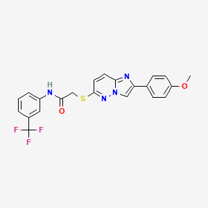 2-((2-(4-methoxyphenyl)imidazo[1,2-b]pyridazin-6-yl)thio)-N-(3-(trifluoromethyl)phenyl)acetamide
