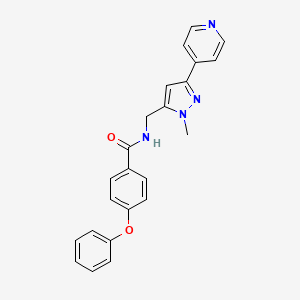 N-[(2-Methyl-5-pyridin-4-ylpyrazol-3-yl)methyl]-4-phenoxybenzamide