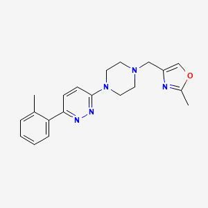 2-Methyl-4-[[4-[6-(2-methylphenyl)pyridazin-3-yl]piperazin-1-yl]methyl]-1,3-oxazole