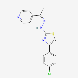 4-(4-chlorophenyl)-N-[(Z)-1-pyridin-4-ylethylideneamino]-1,3-thiazol-2-amine