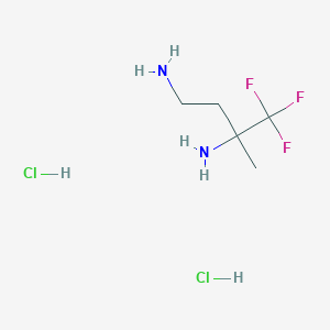 4,4,4-Trifluoro-3-methylbutane-1,3-diamine;dihydrochloride