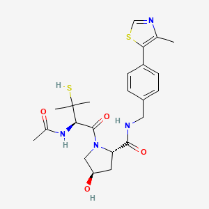 (2S,4R)-1-((R)-2-acetamido-3-mercapto-3-methylbutanoyl)-4-hydroxy-N-(4-(4-methylthiazol-5-yl)benzyl)pyrrolidine-2-carboxamide