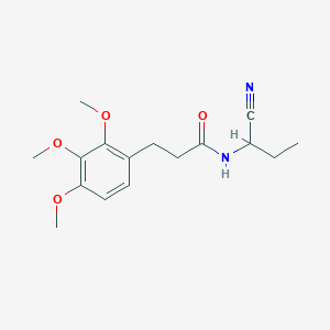 molecular formula C16H22N2O4 B2357143 N-(1-cyanopropyl)-3-(2,3,4-trimethoxyphenyl)propanamide CAS No. 1311875-59-8