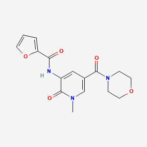 N-(1-methyl-5-(morpholine-4-carbonyl)-2-oxo-1,2-dihydropyridin-3-yl)furan-2-carboxamide