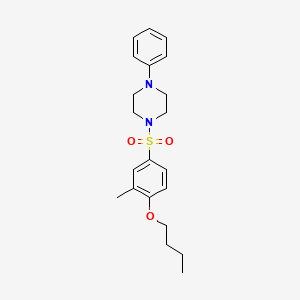 1-(4-Butoxy-3-methylbenzenesulfonyl)-4-phenylpiperazine