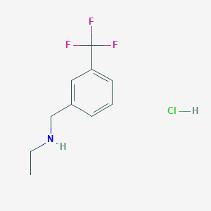 molecular formula C10H13ClF3N B2357156 Ethyl-(3-trifluoromethylbenzyl)-amine hydrochloride CAS No. 90388-99-1